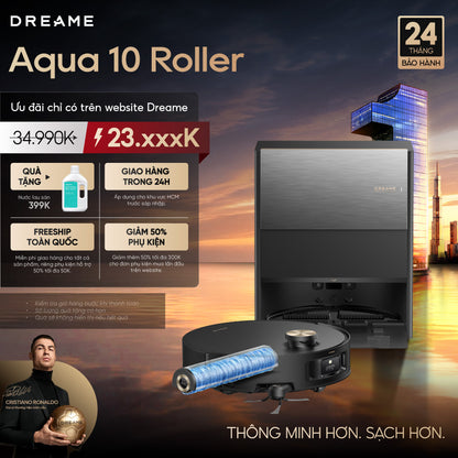 Robot hút bụi lau sàn chuyên dụng thông minh Aqua10 Roller