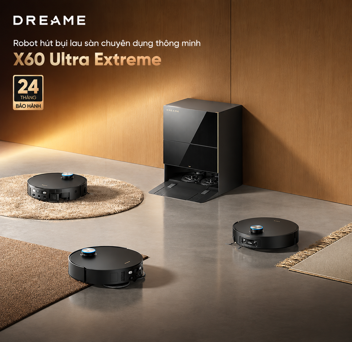 Robot hút bụi lau sàn chuyên dụng thông minh X60 Ultra Extreme