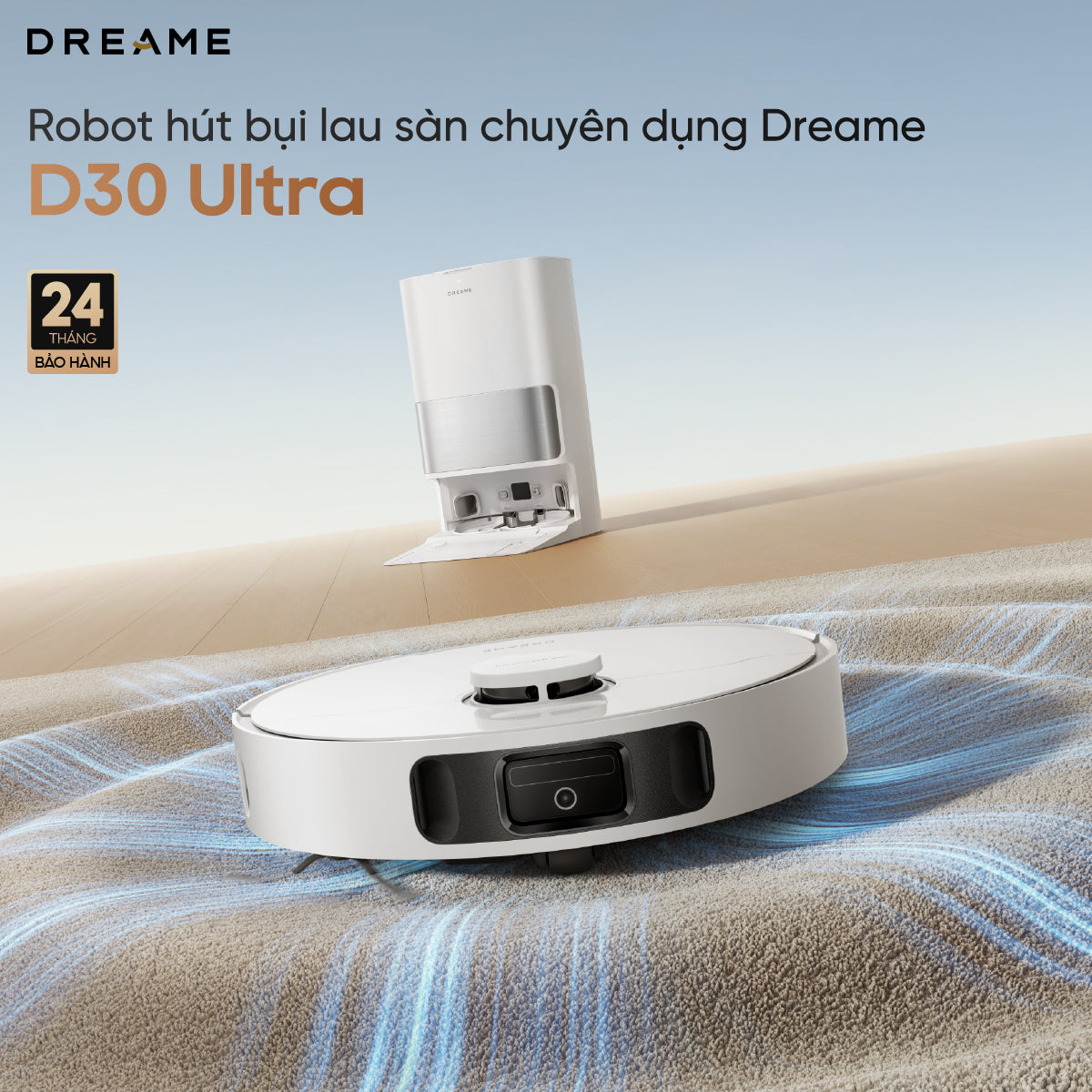 Robot hút bụi lau sàn chuyên dụng Dreame D30 Ultra
