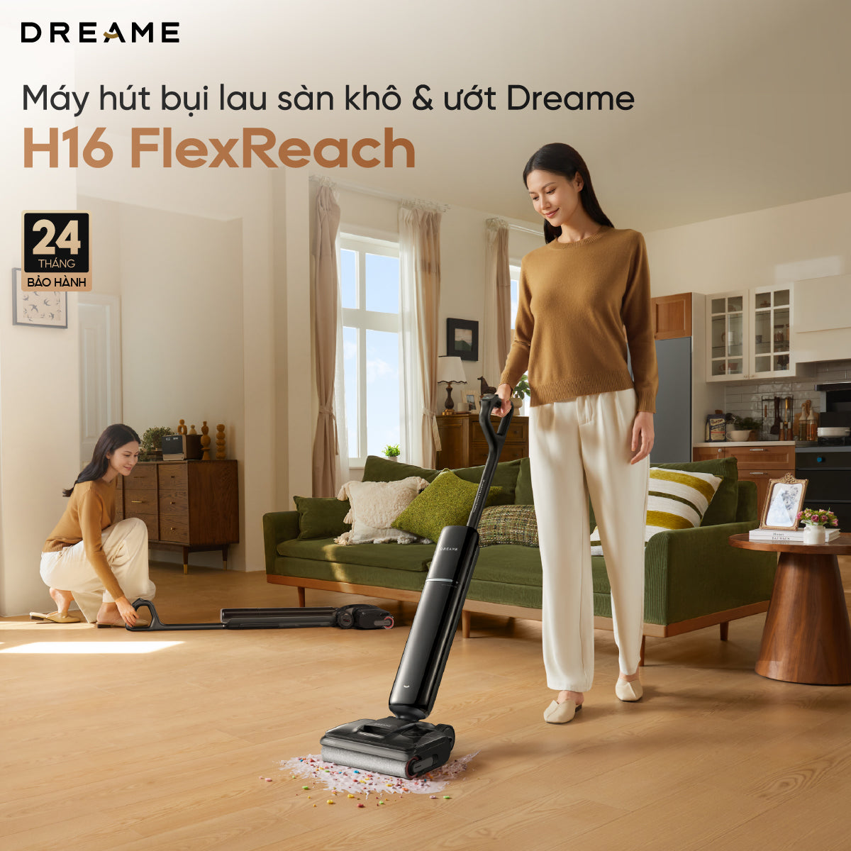 Máy hút bụi lau sàn khô & ướt Dreame H16 FlexReach