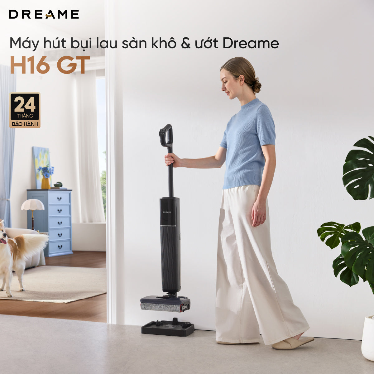 Máy hút bụi lau sàn khô & ướt Dreame H16 GT