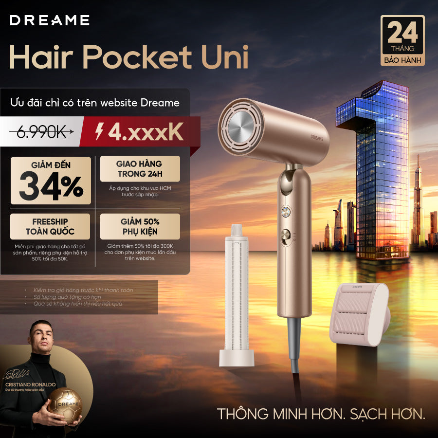 Máy sấy và tạo kiểu gấp gọn Dreame Pocket Uni