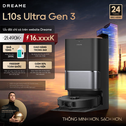 Robot hút bụi lau sàn chuyên dụng thông minh L10s Ultra gen 3