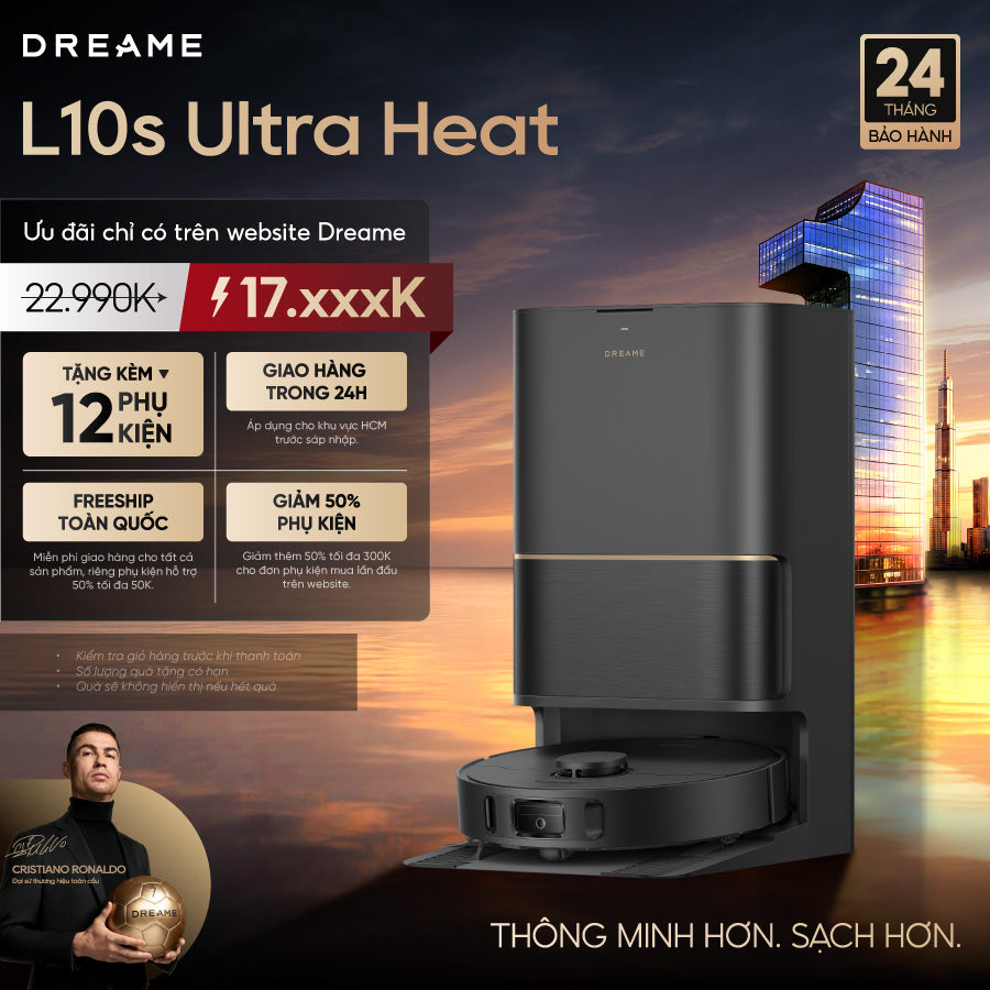 Robot hút bụi lau sàn L10s Ultra Heat