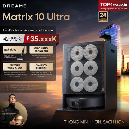 Robot hút bụi lau sàn chuyên dụng thông minh Matrix10 Ultra