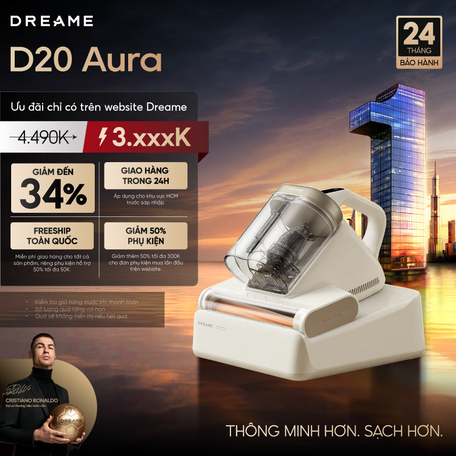 Máy hút bụi giường nệm Dreame D20 Aura