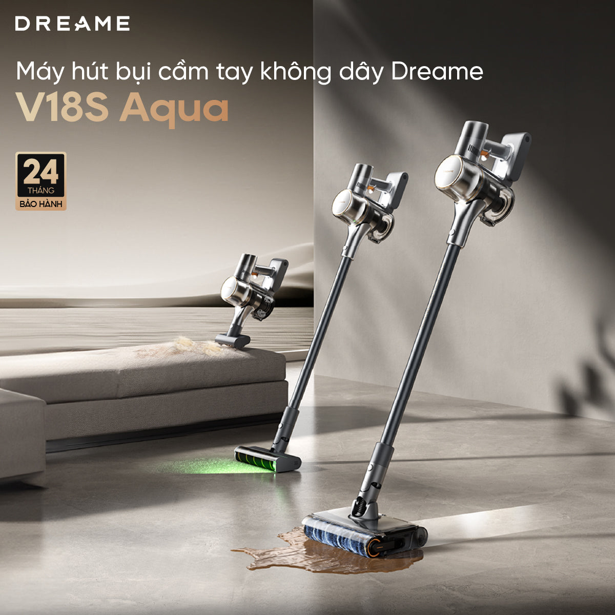 Máy hút bụi cầm tay không dây Dreame V18S Aqua