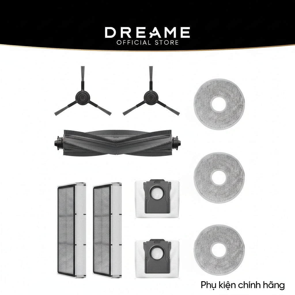 Bộ phụ kiện thay thế dành cho Dreame D20 Ultra/ L10s Ultra Gen 2/ L30s Ultra/.... bản quốc tế - Phụ kiện chính hãng